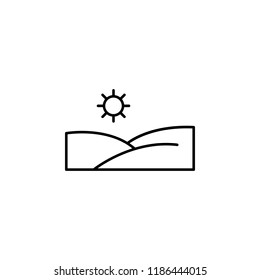field icon. Element of landscape icon for mobile concept and web apps. Thin line field icon can be used for web and mobile