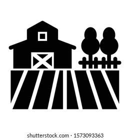 field icon glyph vector design