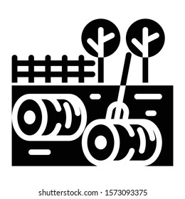 field icon glyph vector design