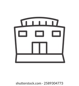 field icon isolated stroke in black color