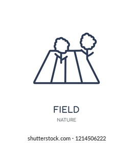 Field icon. Field linear symbol design from Nature collection. Simple outline element vector illustration on white background.
