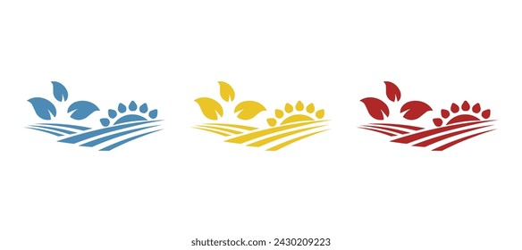 field icon on a white background, vector illustration