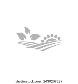 field icon on a white background, vector illustration