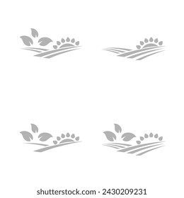 field icon on a white background, vector illustration