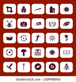 field icon set with renewable energy, water well and tulip vector illustration