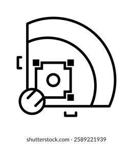 field icon in simple style on a white background vector illustration 