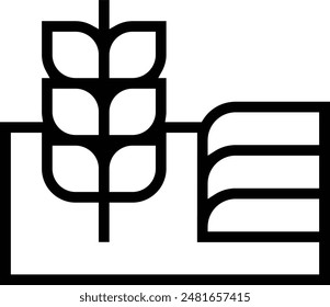 field icon. Thin linear style design isolated on white background
