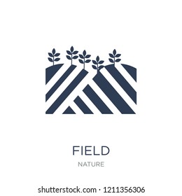 Field icon. Trendy flat vector Field icon on white background from nature collection, vector illustration can be use for web and mobile, eps10