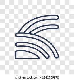 Field icon. Trendy linear Field logo concept on transparent background from Nature collection