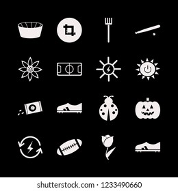 field icon. field vector icons set crop, sowing seeds, solar power and sunflower