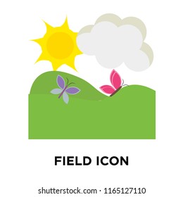 Field icon vector isolated on white background, Field transparent sign , nature symbols