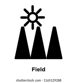 Field icon vector isolated on white background, Field transparent sign , black symbols