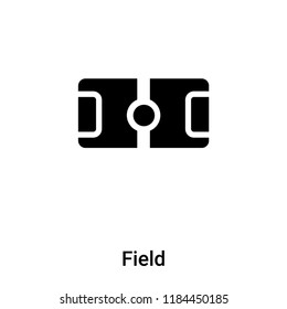 Field icon vector isolated on white background, logo concept of Field sign on transparent background, filled black symbol