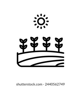 field icon vector in line style