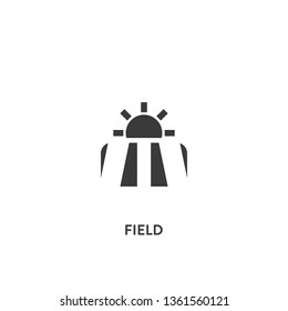 field icon vector. field sign on white background. field icon for web and app