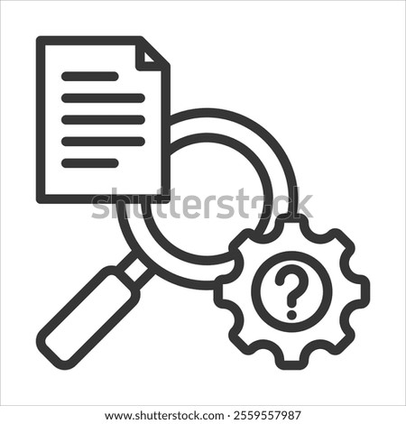 Field Inquiry Outline Icon Vector Illustration