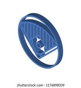 Field isometric left top view 3D icon