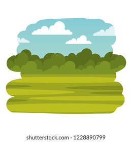 field landscape scene icon