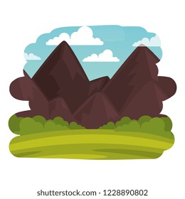 field landscape scene icon
