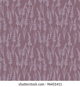 Field of lavender. Seamless pattern