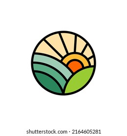 field logo design vector sign
