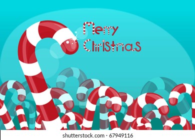 The field of lollipops and candies.  logo Merry Christmas!