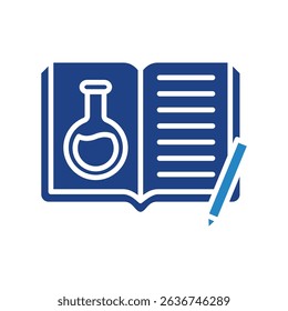 Field Notes mini illustration dual tone color icon, use for research and development, education, industry, UI, UX kit, app and web development, digital or print.