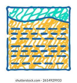 field peat doodle icon sketch vector. field peat sign. isolated symbol illustration