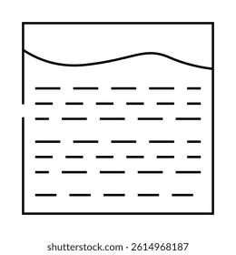 field peat line icon vector. field peat sign. isolated contour symbol black illustration