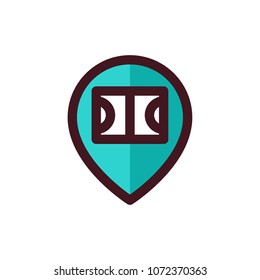 field pin icon vector