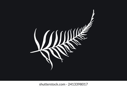 Field plant vector icon. Hand-drawn doodle. Wild horsetail botanical sketch. Straight stem with wavy leaves. Natural black and white concept for decoration and design of cards, invitations, textiles.