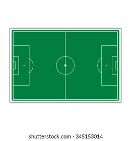 A field to play Soccer with markup, vector illustration.