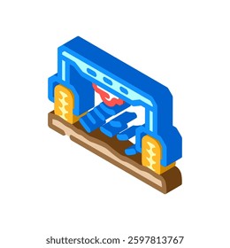 field scanning robot harvests isometric icon vector. field scanning robot harvests sign. isolated symbol illustration
