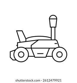 field scanning robot harvests line icon vector. field scanning robot harvests sign. isolated contour symbol black illustration