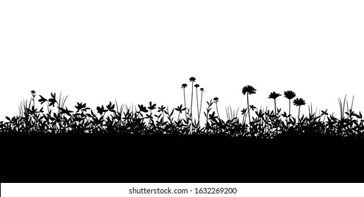 field silhouette Background material, Flowering plant