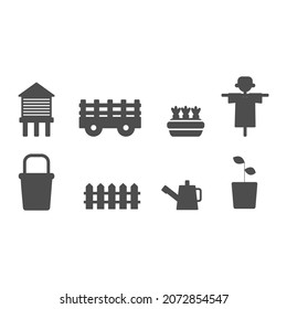 vector de diseño de silueta simple de campo