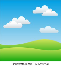 Field Sky Clouds Vector Stock Vector (Royalty Free) 1249928923 ...