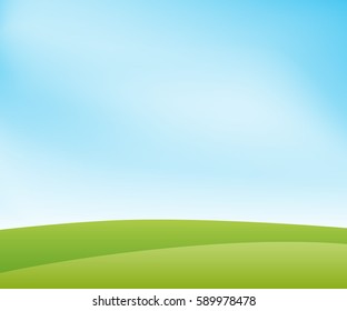 Field and sky. Summer landscape.