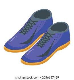 Field soccer boots icon. Isometric of field soccer boots vector icon for web design isolated on white background
