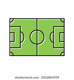 field soccer color icon vector. field soccer sign. isolated symbol illustration