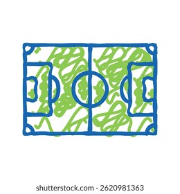 field soccer doodle icon sketch vector. field soccer sign. isolated symbol illustration
