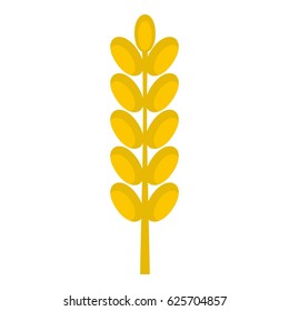 Field spike icon flat isolated on white background vector illustration