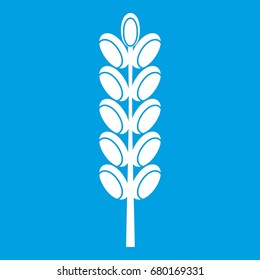 Field spike icon white isolated on blue background vector illustration