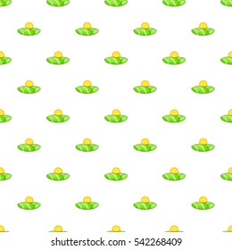 Field and sun pattern. Cartoon illustration of field and sun vector pattern for web