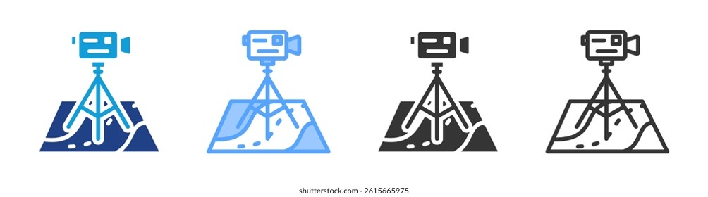 Field Surveys icon set multiple style collection