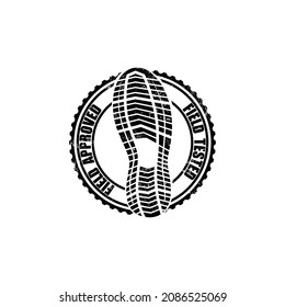 Field Tested, Field approved boot foot stamp design. Black and white vector illustration