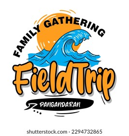 field trip and family gathering design vector