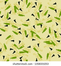 Field UFO camouflage of various shades of green and yellow colors. It is a colorful seamless pattern that can be used as a camo print for clothing and background and backdrop or computer wallpaper