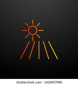 Field under sun nolan icon. Elements of ecology set. Simple icon for websites, web design, mobile app, info graphics