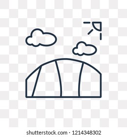 Field vector outline icon isolated on transparent background, high quality linear Field transparency concept can be used web and mobile